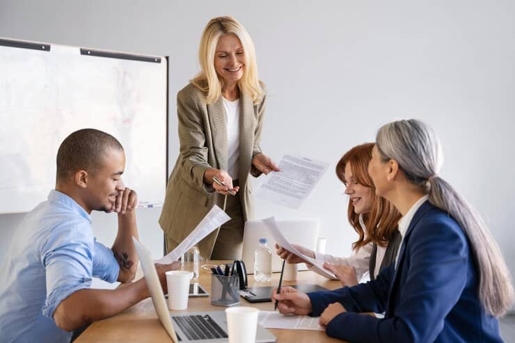 Team Working in Office